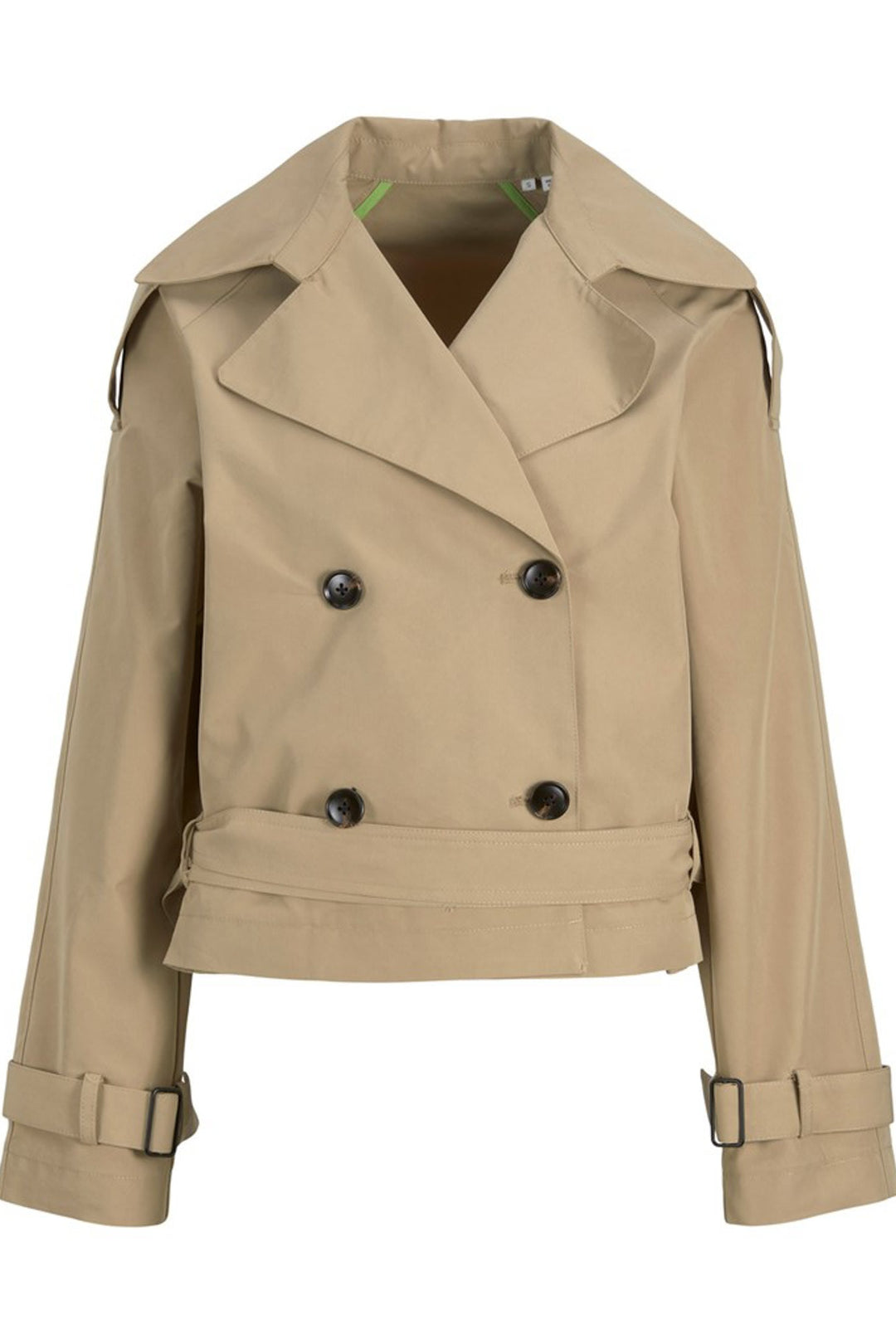 Briella - casual trenchcoat met dubbele rij knopen