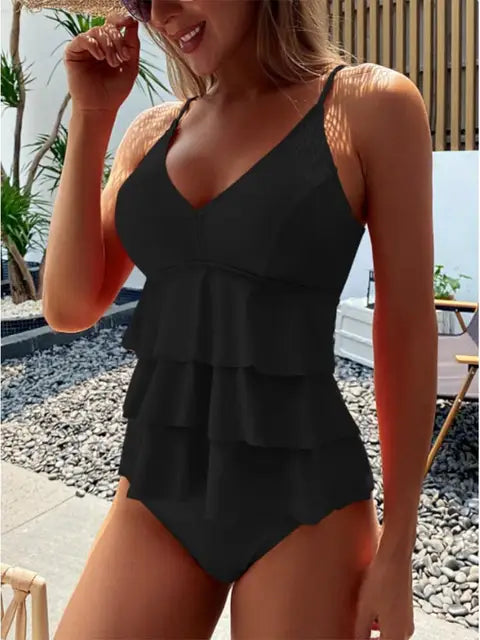 Odyssey - stijlvolle ruche tankini zwemkleding