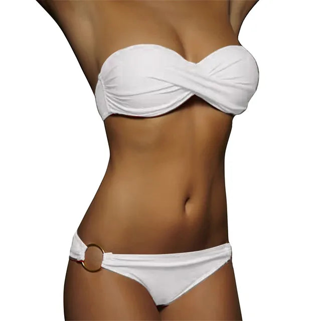 Nicolette - stijlvolle strapless bikini set