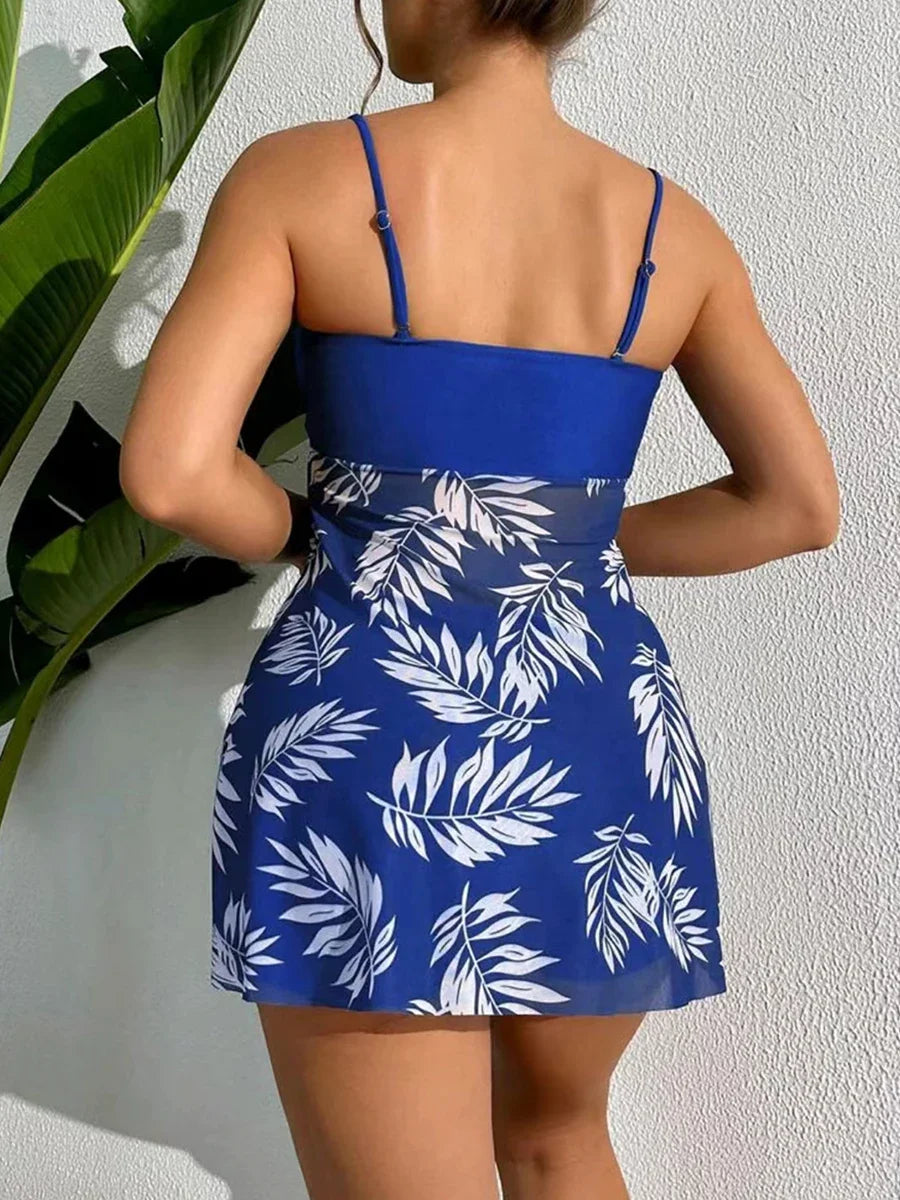 Oriana - Gevoerde Tankini Jurk met Shorts