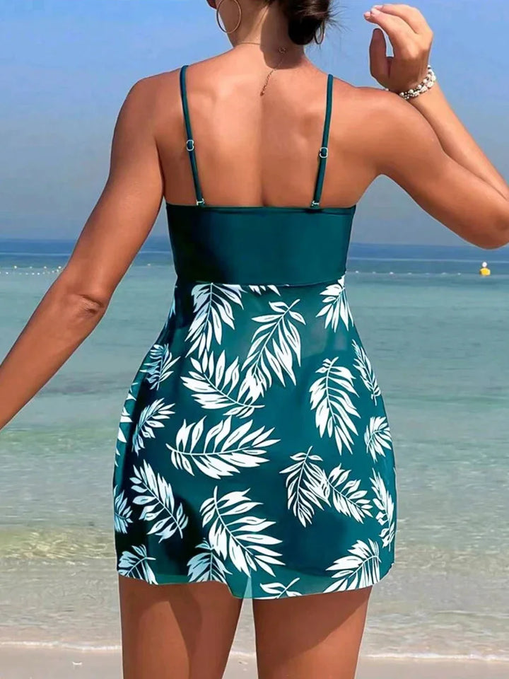 Oriana - Gevoerde Tankini Jurk met Shorts