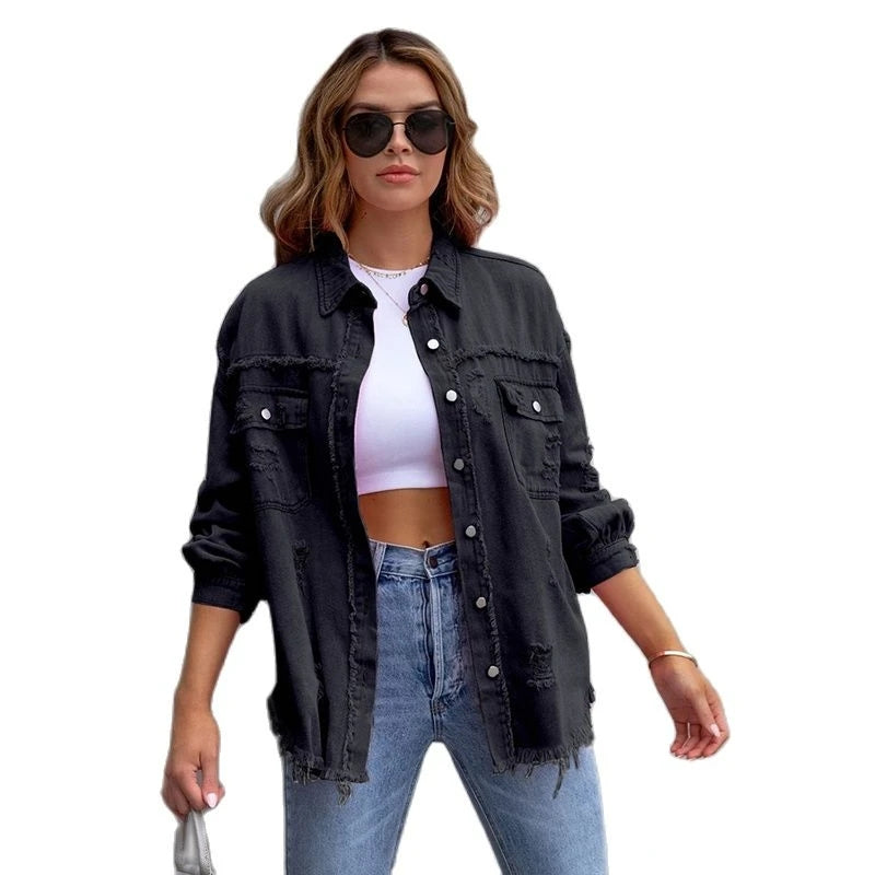 Victoria - stijlvolle losse denim jacket