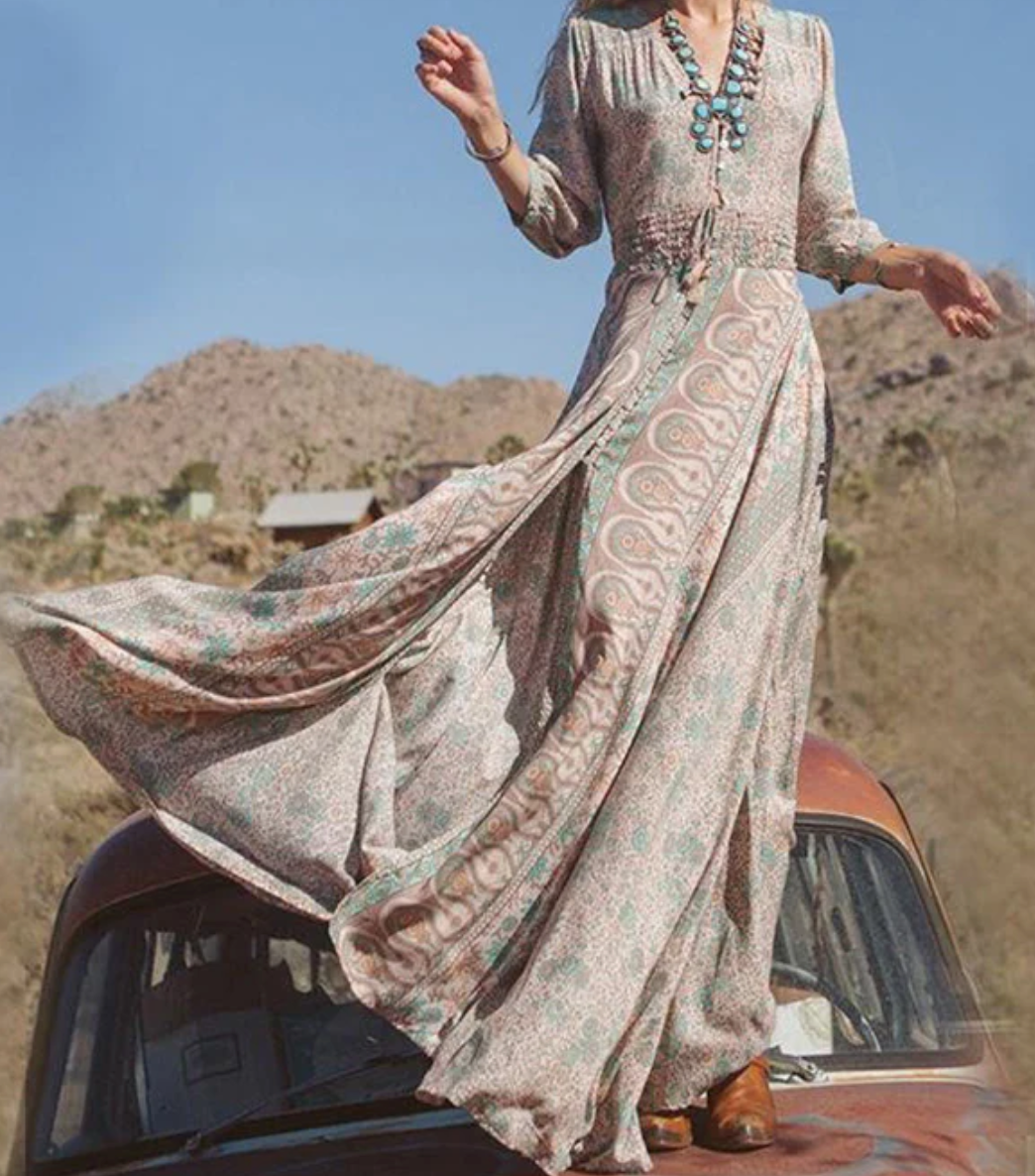 Francesca - casual bohemian maxi jurk