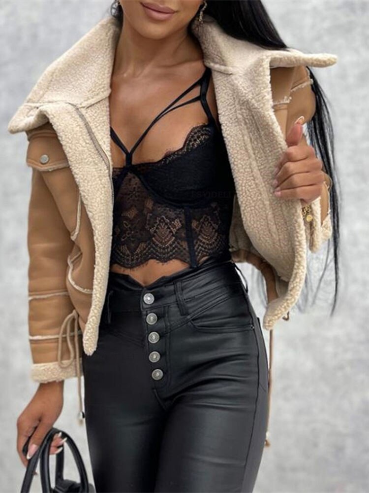 Yaiza - winter faux fur cropped jacket