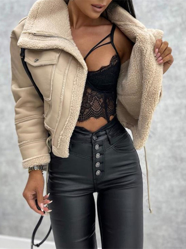 Yaiza - winter faux fur cropped jacket