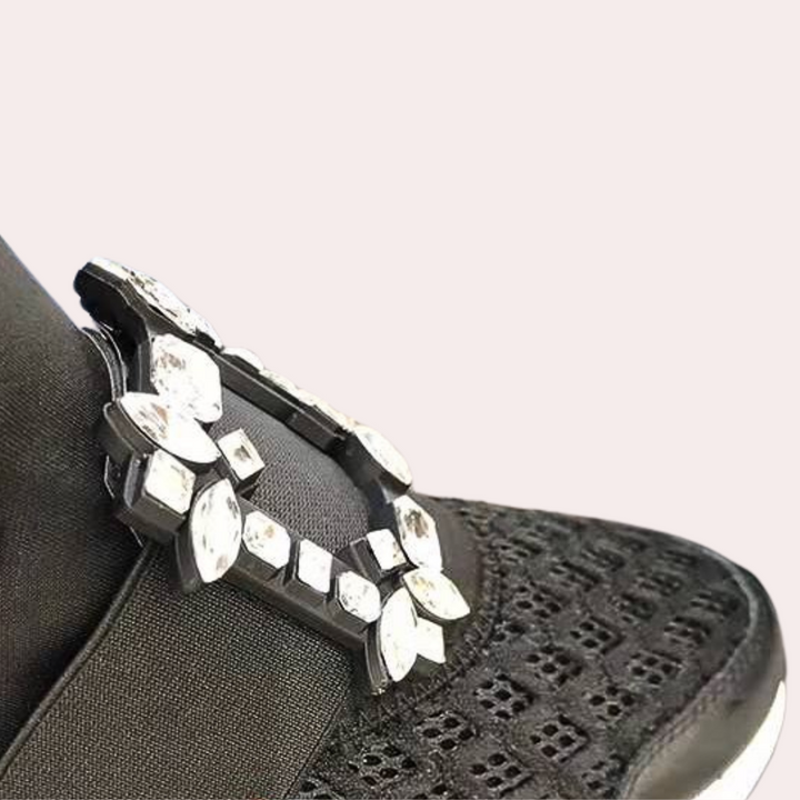 Angela - casual crystal mesh schoenen