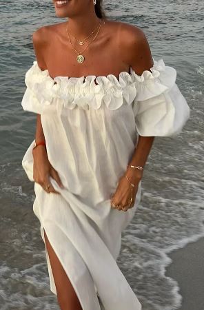 Tenzin - off-shoulder ruffle dress