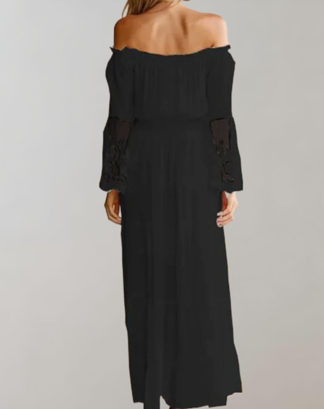 Sandra - Elegante off-shoulder kanten maxi-jurk