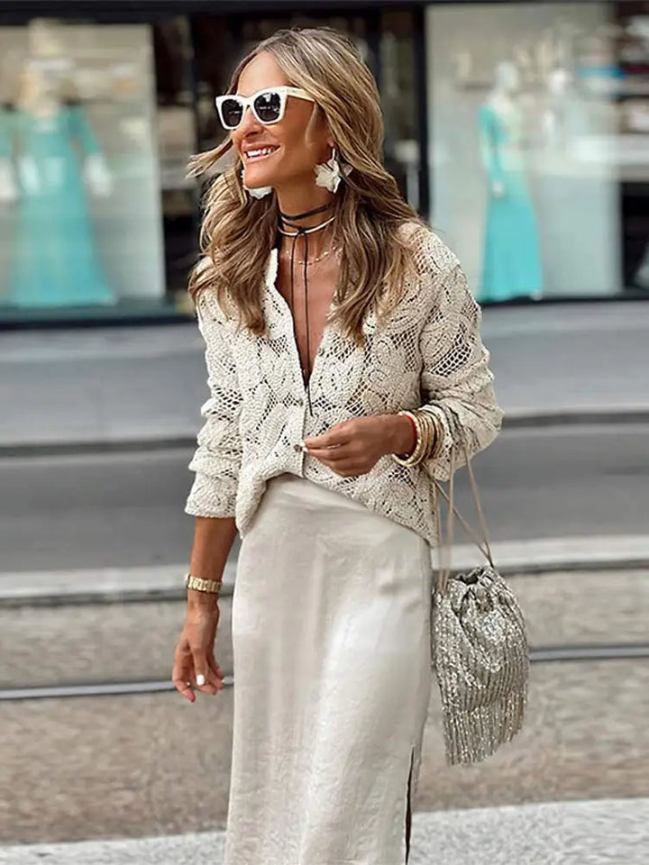 Arianna - casual vintage kanten blouse