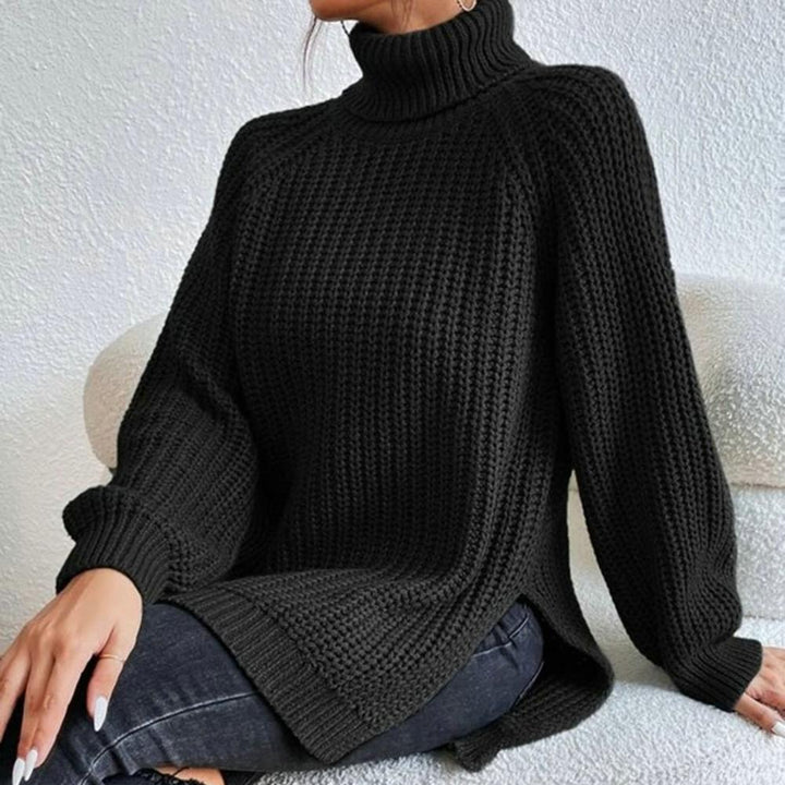 Christine - warme turtleneck gebreide trui