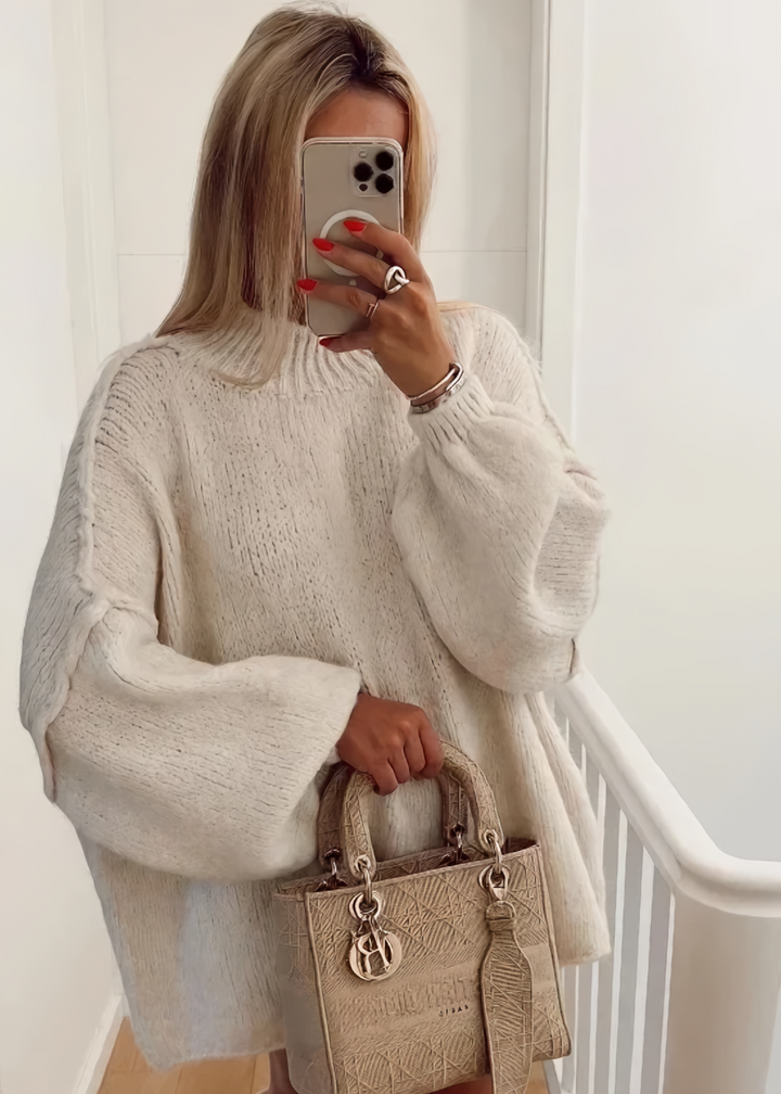 Cecelia - oversized gebreide o-hals trui