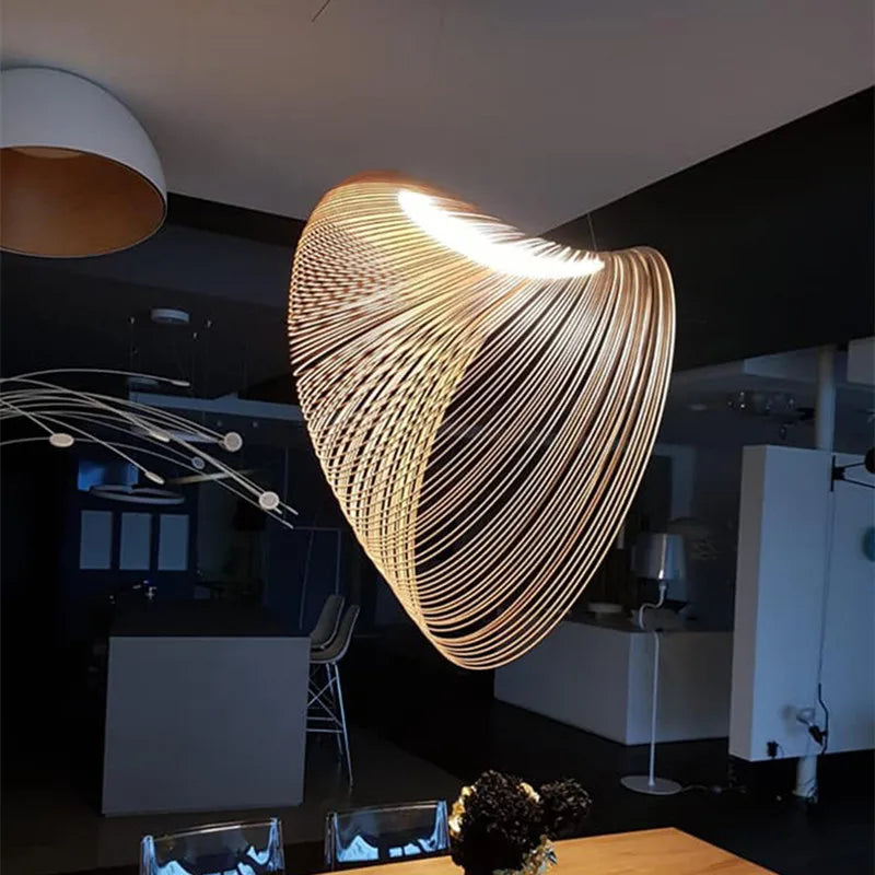 BambooLuxe - led bamboe kroonluchterlamp