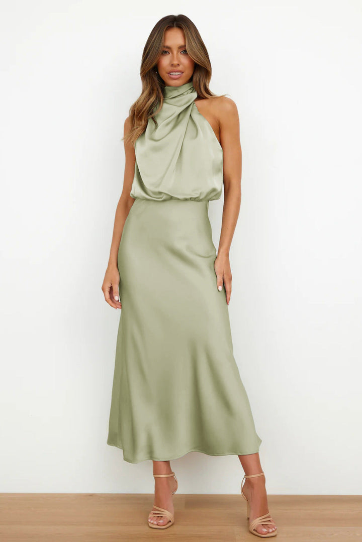 Gabriella - Elegante satijnen maxi-jurk