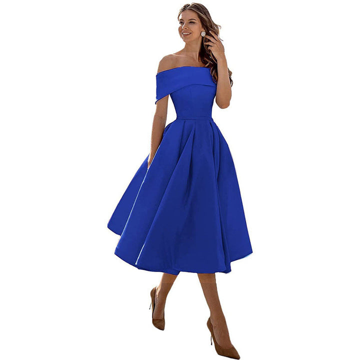 Lexi - elegant off-shoulder midi jurk