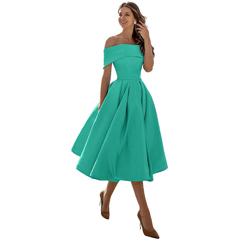 Lexi - elegant off-shoulder midi jurk