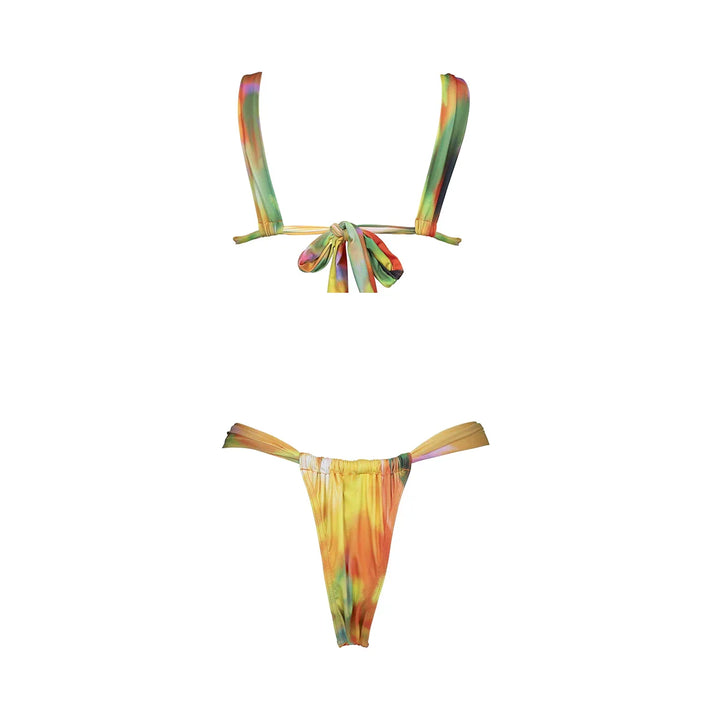 Priscilla - geknoopte bikini set met print