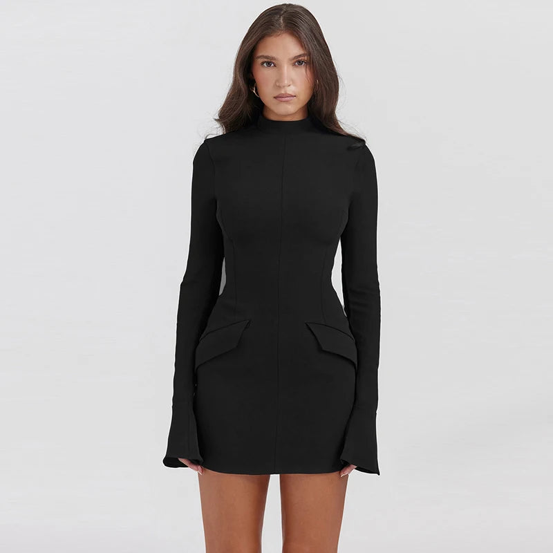 Nellie - bodycon mini jurk met zakken