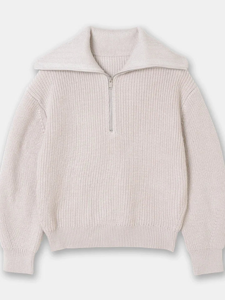 Georgina - casual half-zip gestreepte trui