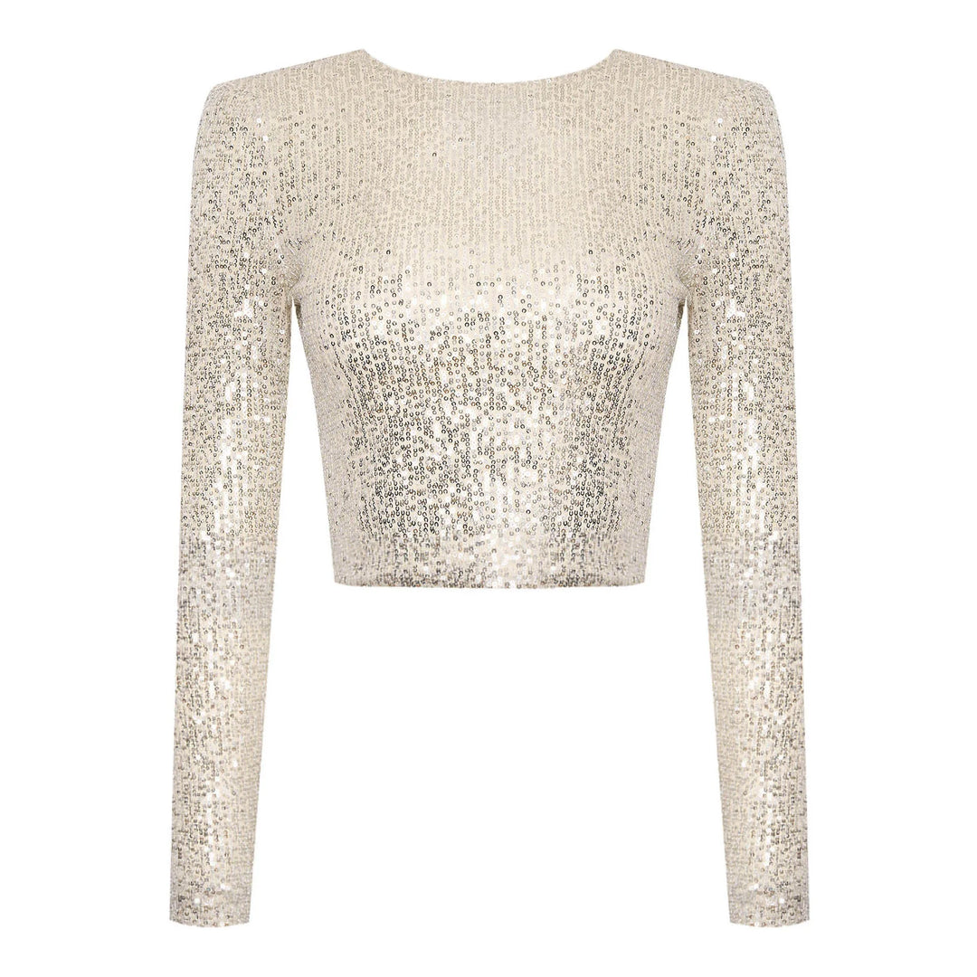 Melanie - sequin feesttop met glitter