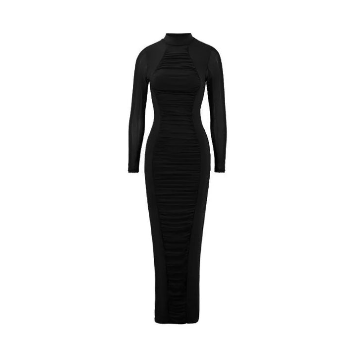 Scarlett - geplooide bodycon lange jurk