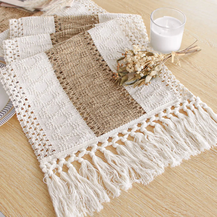 BohoTassel - bohemian tassel tafel runner decor