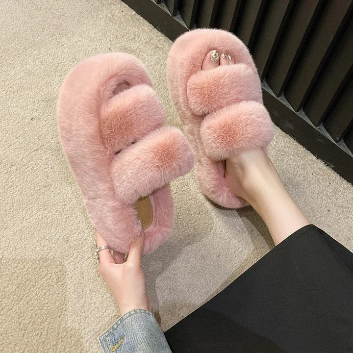 Fur Delight - zachte fluffy huisslippers