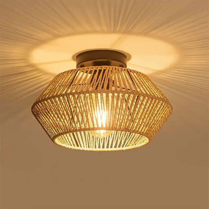 RattanGlow - natuurlijke rotan retro lamp