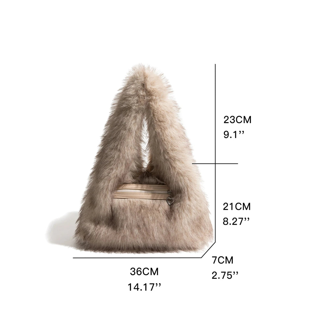 Shelby - elegante furry clutch tas