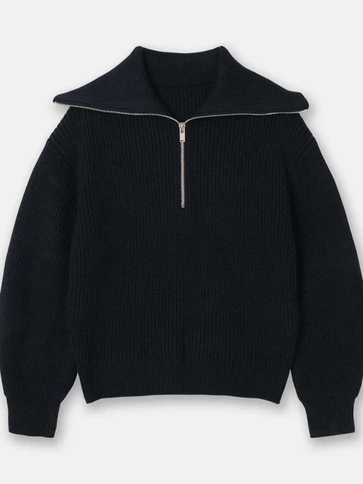 Georgina - casual half-zip gestreepte trui