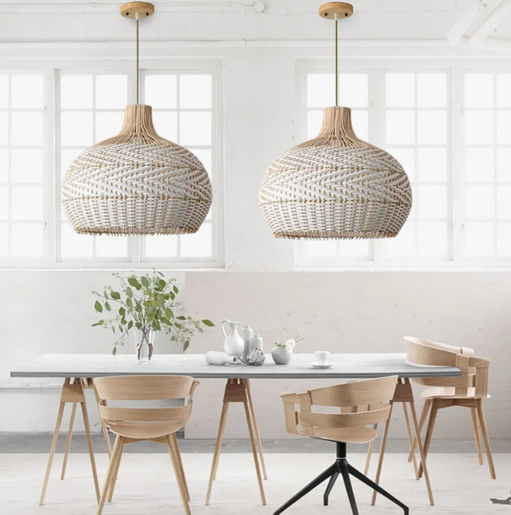 Rattan Charm - elegante boho rotan verlichtingsdecoratie