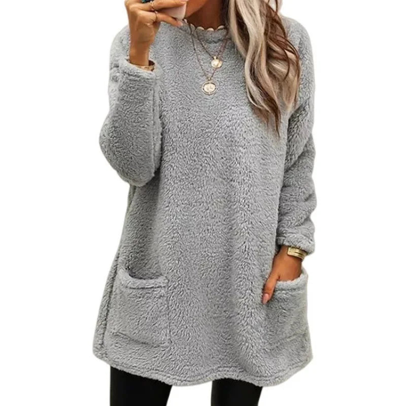 Romi - warme oversized trui met zakken