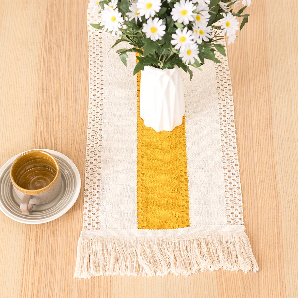 BohoTassel - bohemian tassel tafel runner decor