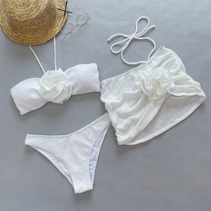 Quinn - elegant gehaakt bloemen bikini set