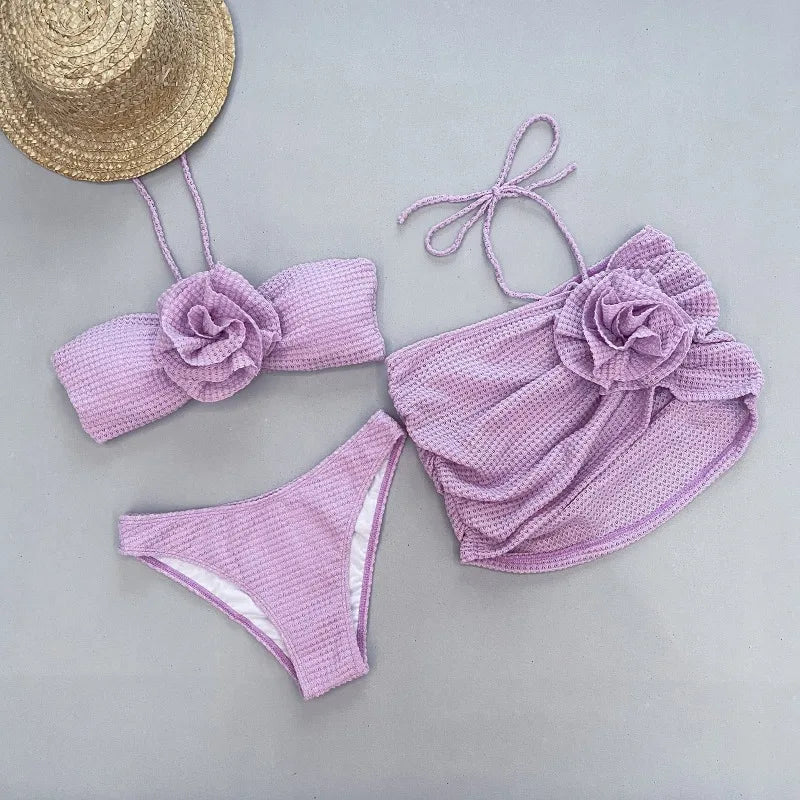 Quinn - elegant gehaakt bloemen bikini set