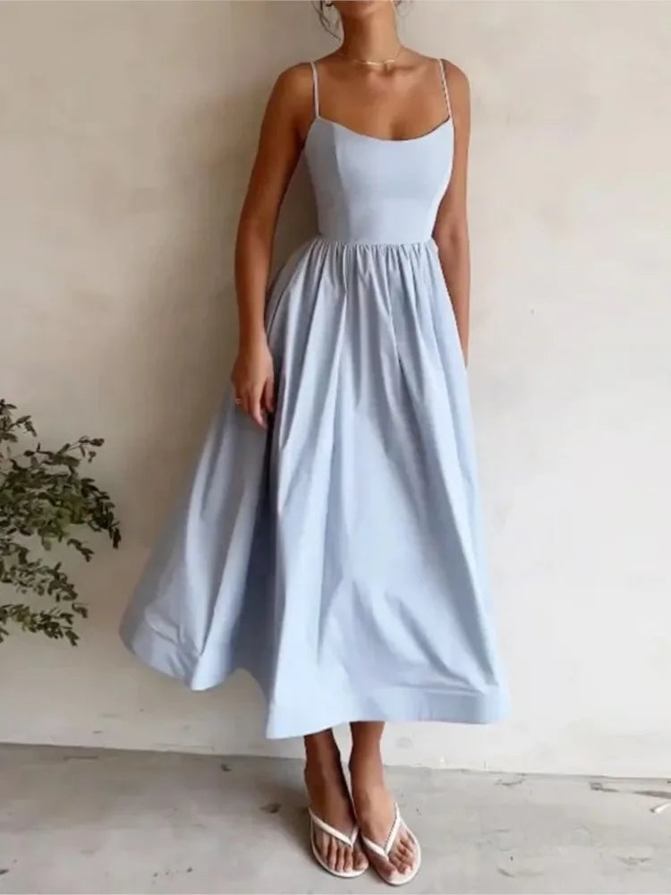 Teresa - Elegante Mouwloze Maxi-jurk