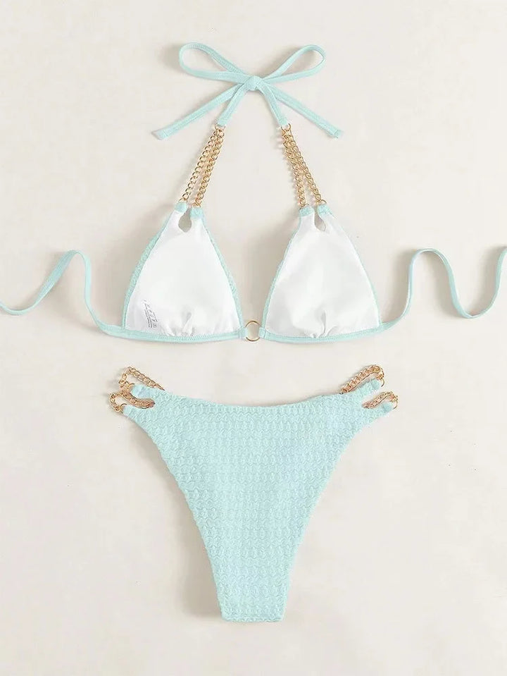 Princess - halter bikini set met metalen ketting