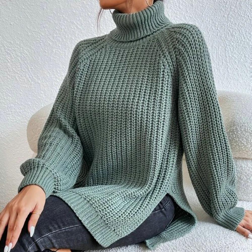 Christine - warme turtleneck gebreide trui