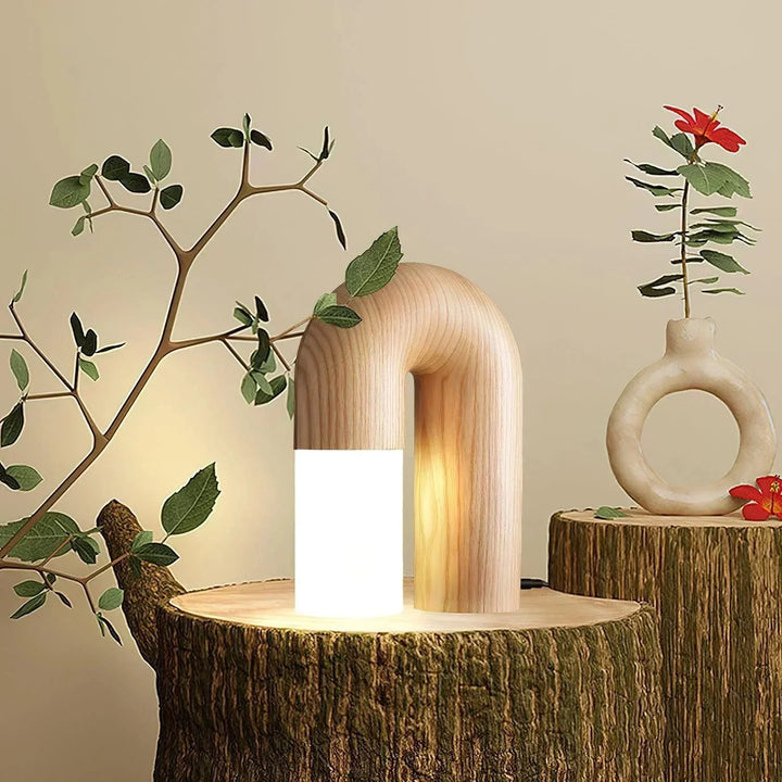 RetroGlow - vintage houten acryl wandlamp