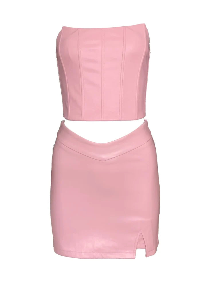 Audrey - elegant chic set [top + rok]