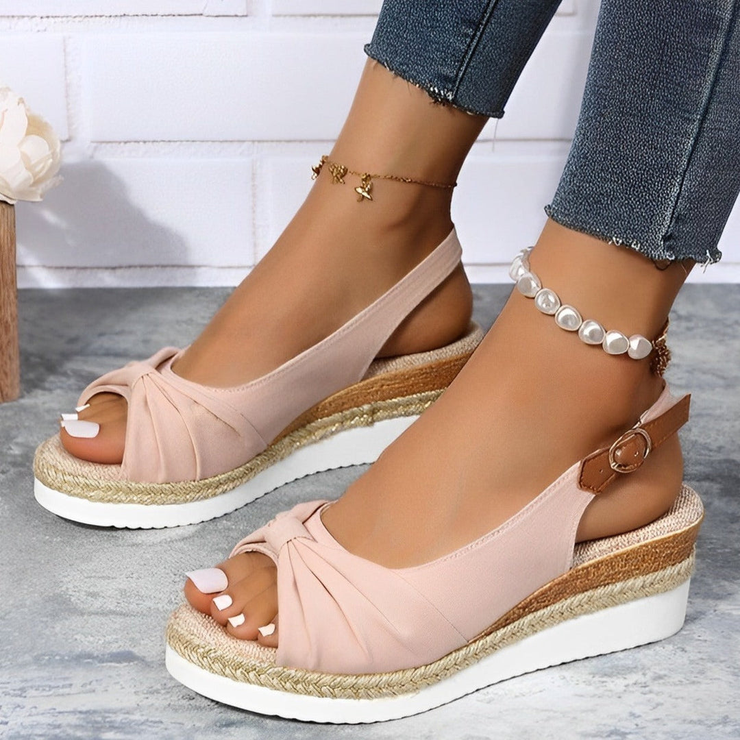 Nicole - orthopedische knoop wig zomer sandalen