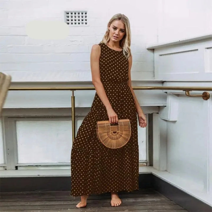 Ivana - zomer maxi-jurk met polka-dots