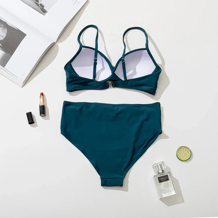 Madalyn - push-up bikini set met halternek