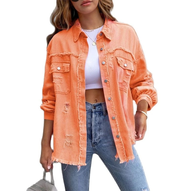 Victoria - stijlvolle losse denim jacket