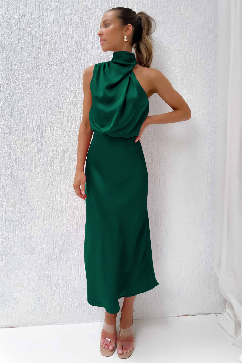 Gabriella - Elegante satijnen maxi-jurk