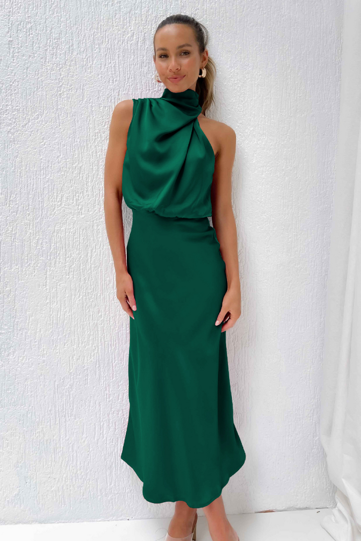 Gabriella - Elegante satijnen maxi-jurk