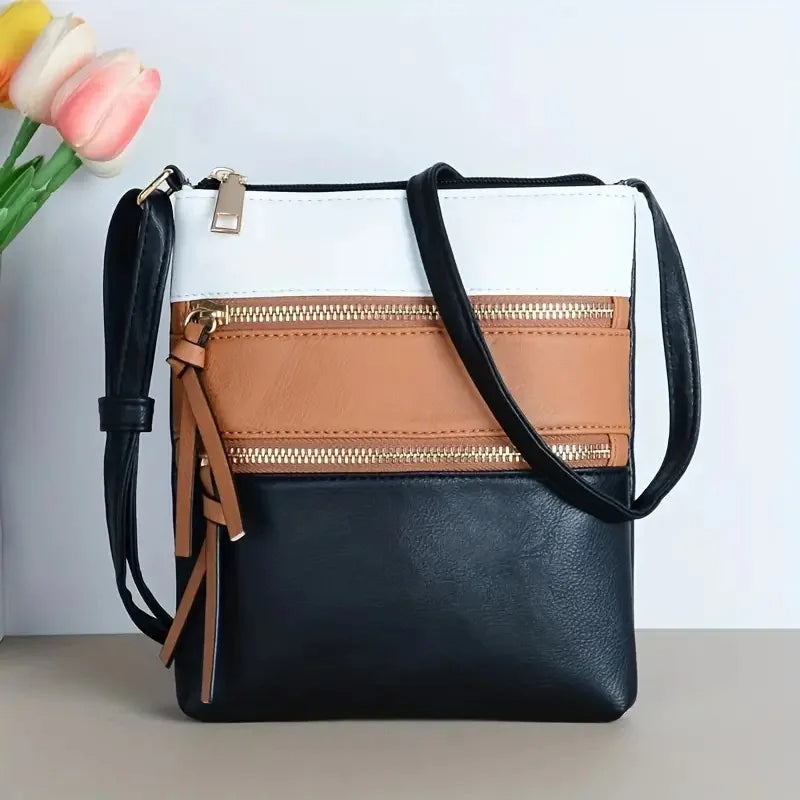 Valerie - contrastkleurige crossbody tas