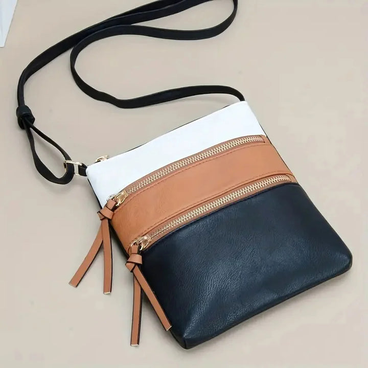 Valerie - contrastkleurige crossbody tas