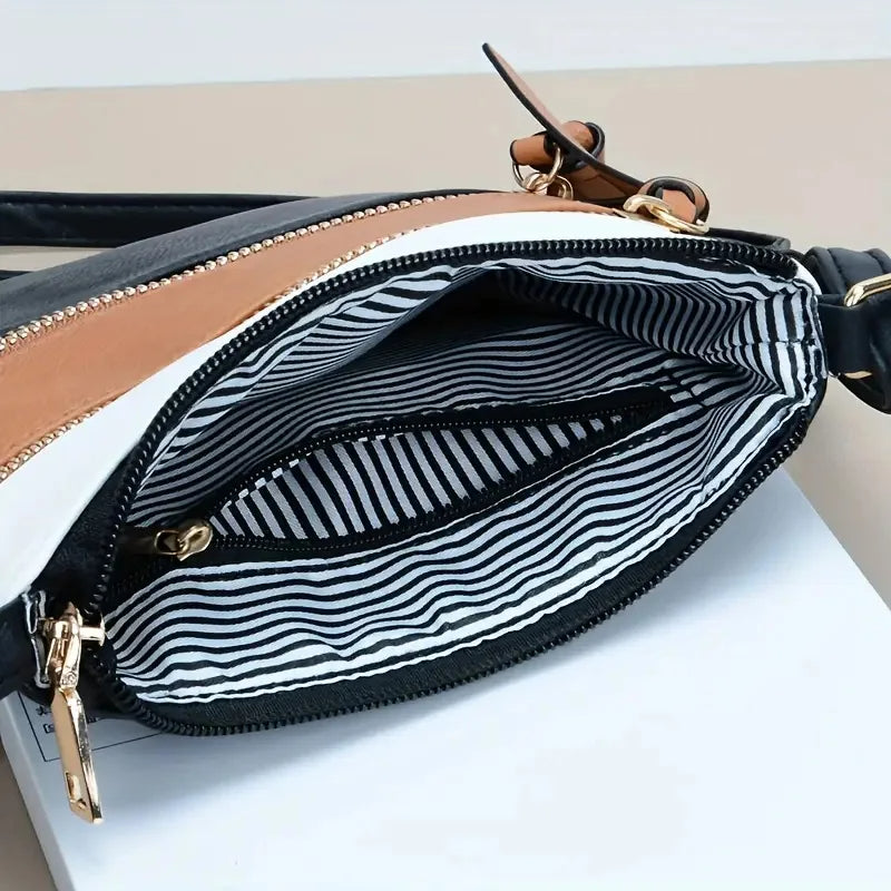 Valerie - contrastkleurige crossbody tas