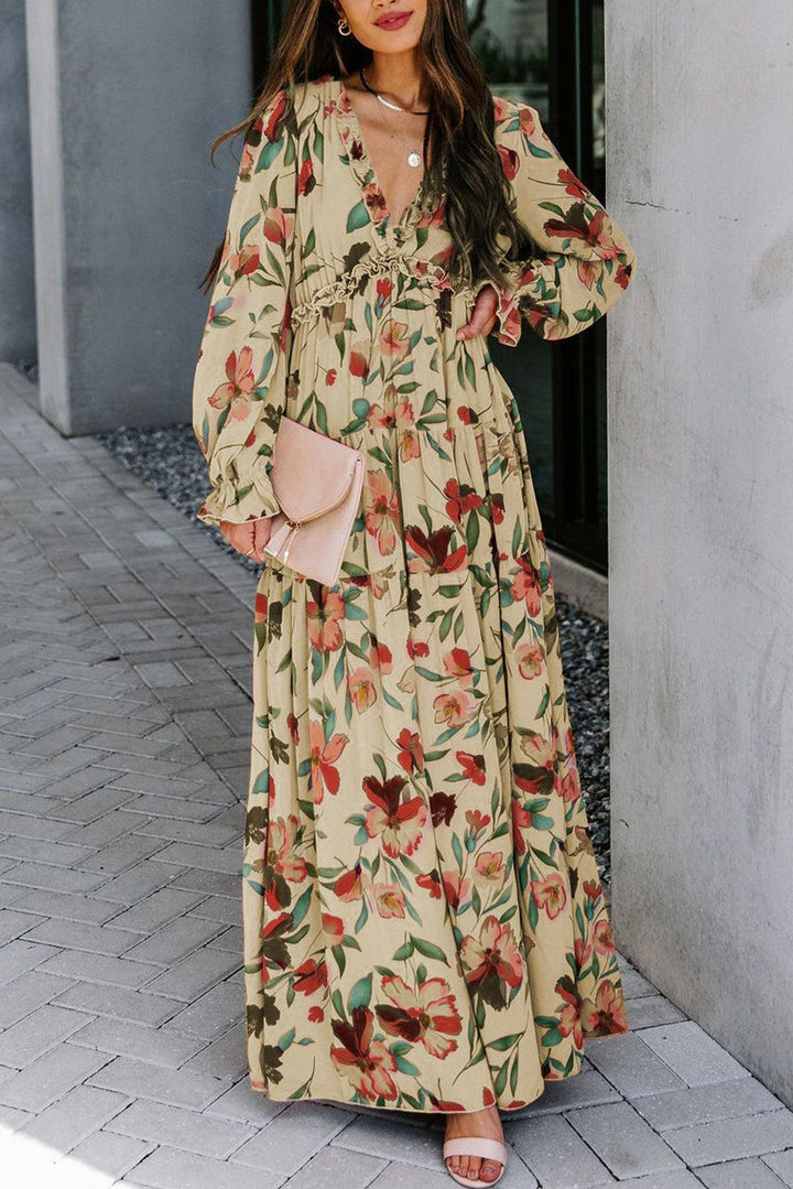 Teresa - elegante bloemen maxi jurk