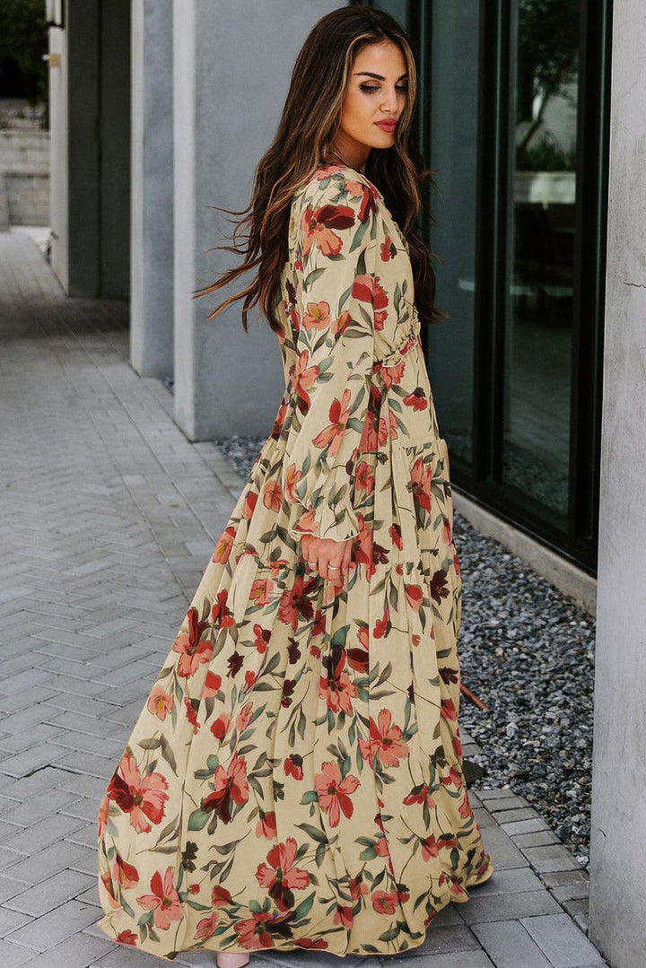 Teresa - elegante bloemen maxi jurk